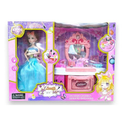 عروسه و طاوله مكياج