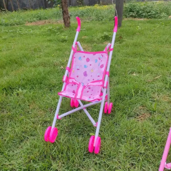 عربة دمى وردية