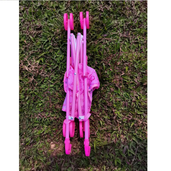 عربة دمى وردية