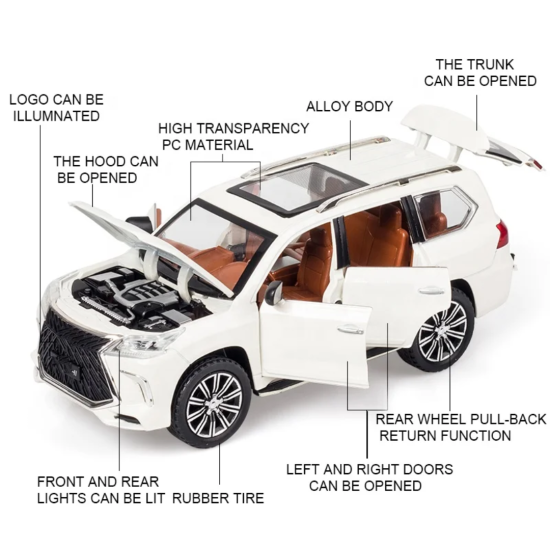 سيارة لكزس LX570 معدنية 1:24